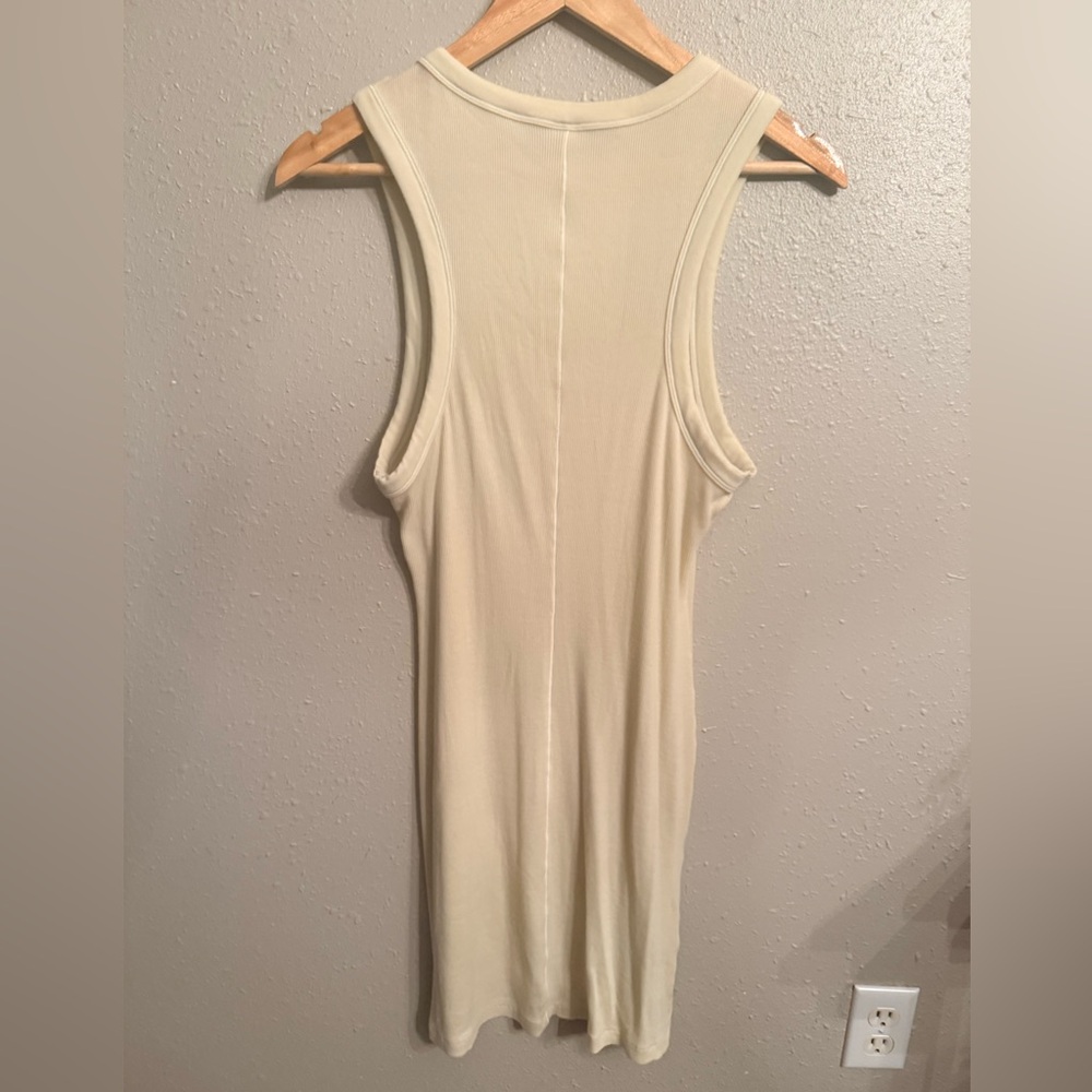 Skims Cotton Ribbed Mini Dress XL Cream - Picture 9 of 10